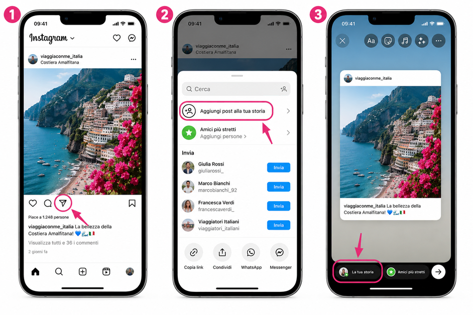Come condividere un post nelle Stories di Instagram aggiungendolo alla propria storia