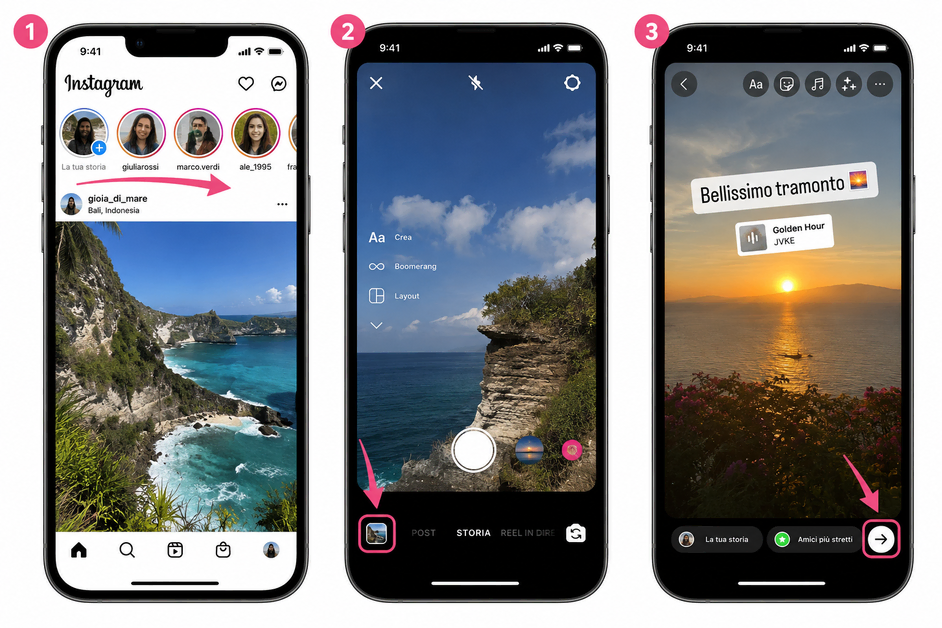 Come condividere una storia su Instagram da mobile usando foto, video e strumenti di modifica