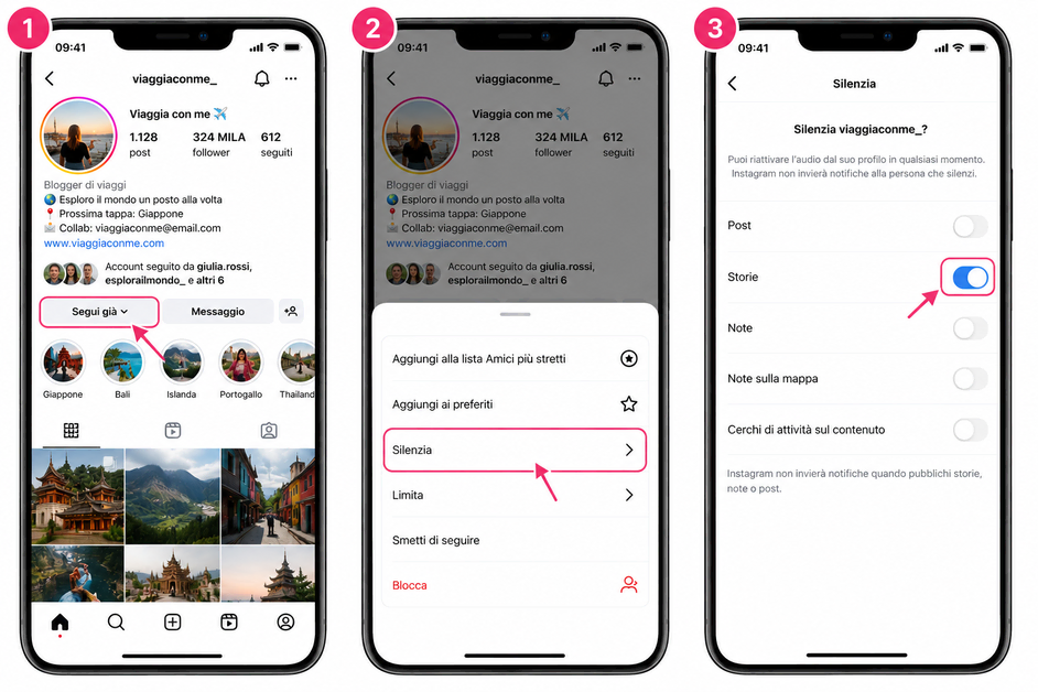 Come disattivare le storie Instagram dal profilo di una persona senza smettere di seguirla