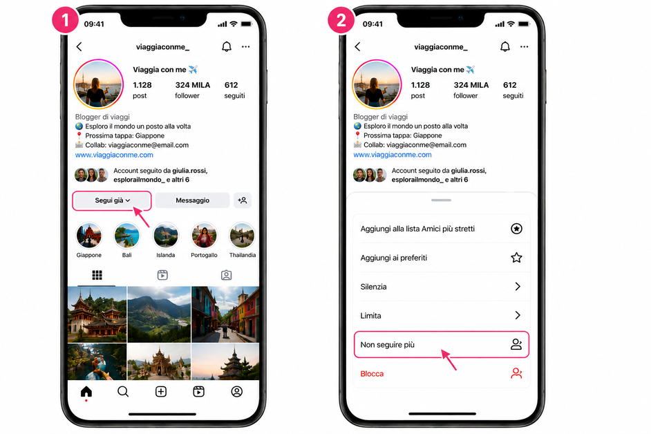 Come non vedere più le storie di una persona su Instagram smettendo di seguire il profilo