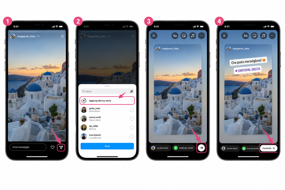 Come ripostare una storia altrui su Instagram senza tag aggiungendola alla propria storia